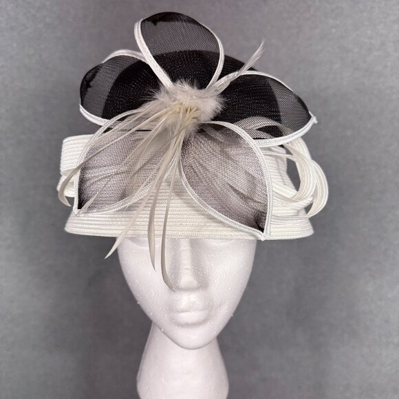 Black and White KENTUCKY DERBY HAT or SUNDAY CHURCH SERVICE HAT. - Picture 1 of 6